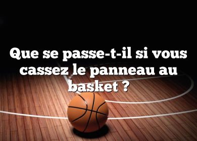 Que se passe-t-il si vous cassez le panneau au basket ?